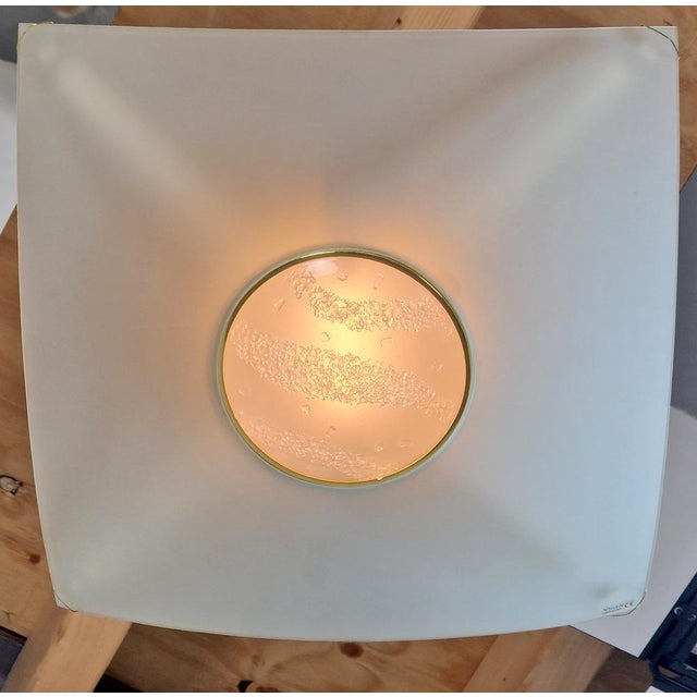 Vibea Quadra Ceiling Lamp in Ice Glass and Brass, 1970s For Sale - Image 14 of 18