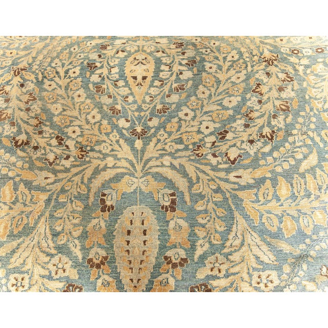 Early 20th Century Antique Persian Khorassan Botanic Handmade Wool Rug For Sale - Image 5 of 9
