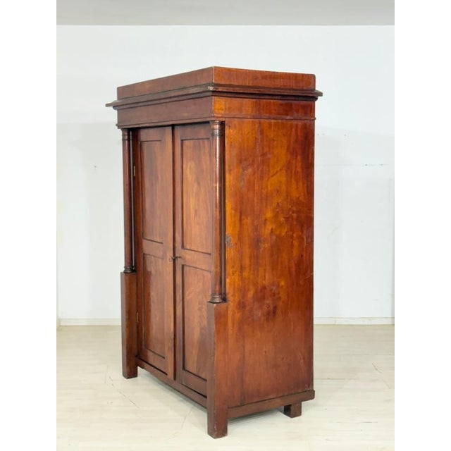 Biedermeier Mahogany and Pine Wardrobe, 1880 For Sale - Image 4 of 10