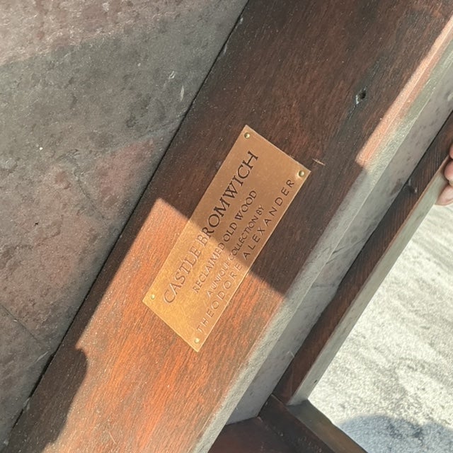 Early 21st Century Vintage Boho Theodore Alexander “Castle Bromwitch” Reclaimed Wood Side Table For Sale - Image 5 of 12