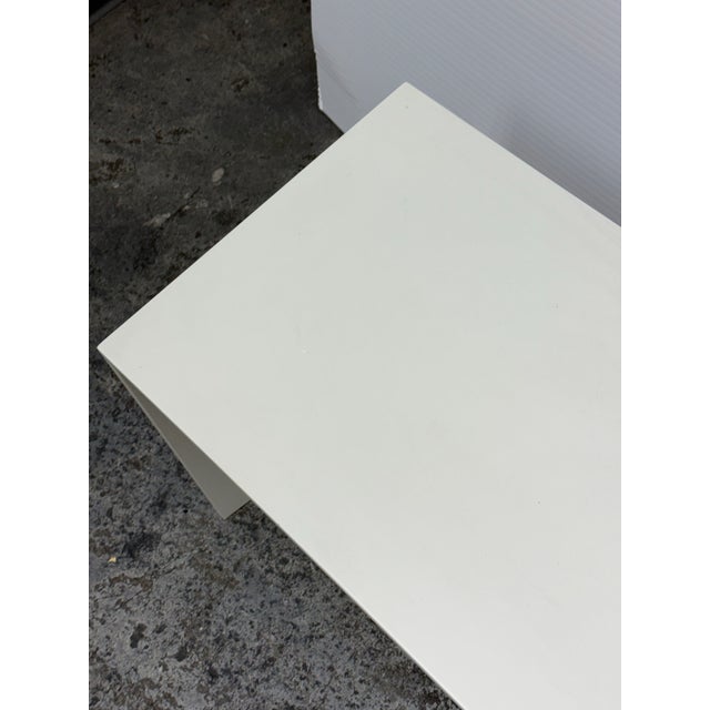 Custom Design White Lacquered Side Table For Sale In San Francisco - Image 6 of 12
