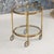 Hollywood Regency Midcentury French Round Brass Serving Trolley by Maison Baguès For Sale - Image 3 of 12