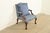 English Kittinger Chippendale Carved Mahogany Open Arm Library Chair For Sale - Image 3 of 16