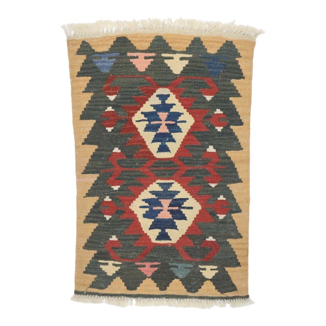 Vintage Persian Shiraz Kilim Rug - 01'11 X 02'10 For Sale