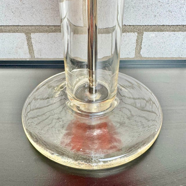 Table Lamp in Glass by Eva Englund by Pukebergs Glasbruk, 1960, in Very Good conditions. Designed 1960 to 1969 This piece...