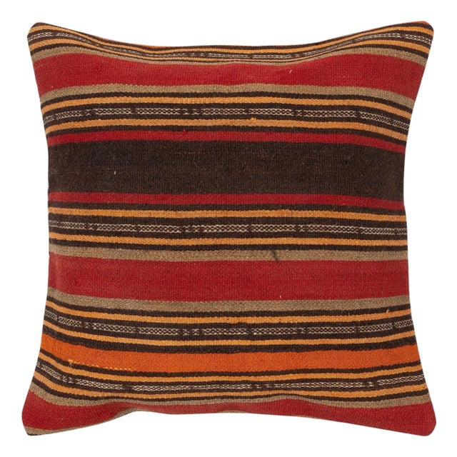 20"x20" Handmade Kilim Cushion Cover. Vintage Accent Pillow. Rustic Throw Pillow For Sale