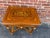 Vintage Louis XvI Style Marquetry Stretcher Base Brass Mounted Floral Inlaid Card Table For Sale - Image 15 of 16