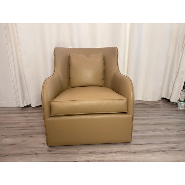 Animal Skin 2020s Attributed to Gregorius Pineo Custom Leather Lounge Chairs - A Pair For Sale - Image 7 of 11