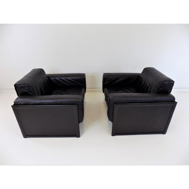 Black Korium KM 3/1 Armchair in Leather by Matteo Grassi for Tito Agnoli For Sale - Image 8 of 18