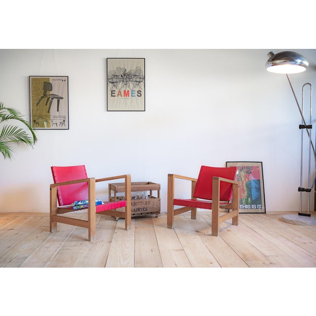 Vintage Safari Lounge Chairs, 1950, Set of 2 For Sale - Image 4 of 7