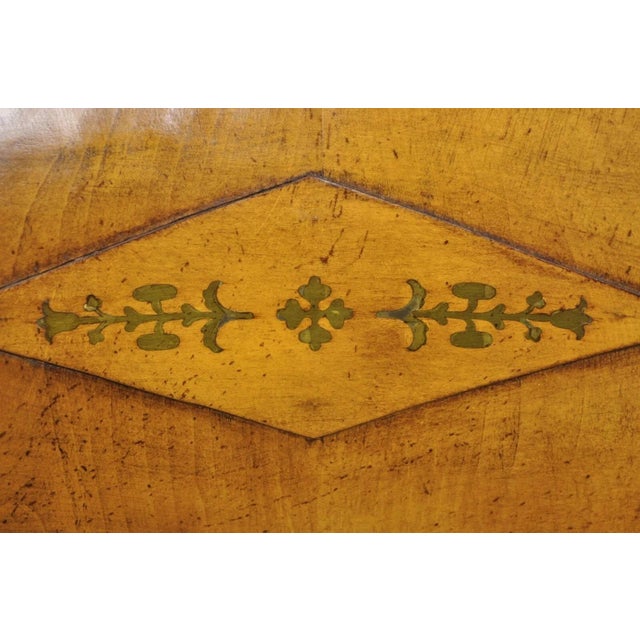 Traditional Vintage Italian Regency Burl Wood Brass Inlay Tall Back Dining Chairs - Set of 4 For Sale - Image 3 of 12