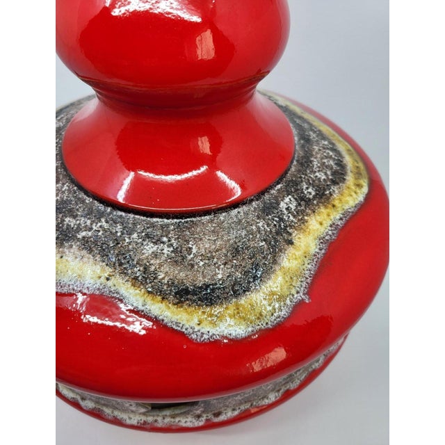 Vintage West German Red Ceramic Double Lighting, 1970s For Sale - Image 15 of 18