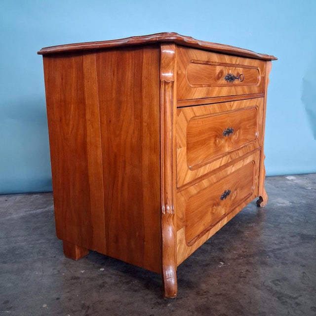 Contemporary Antique Biedermeier Cherrywood Chest of Drawers, France, 1830s For Sale - Image 3 of 18