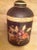 Metal English Black Floral Design Tea Caddy For Sale - Image 7 of 13