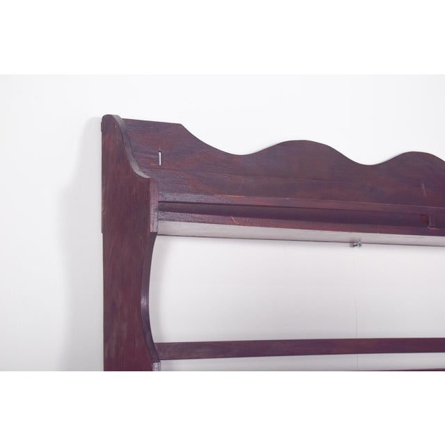 1950s Vintage Portuguese Wooden Plate Rack with Turned Spindles, 1950 For Sale - Image 5 of 8