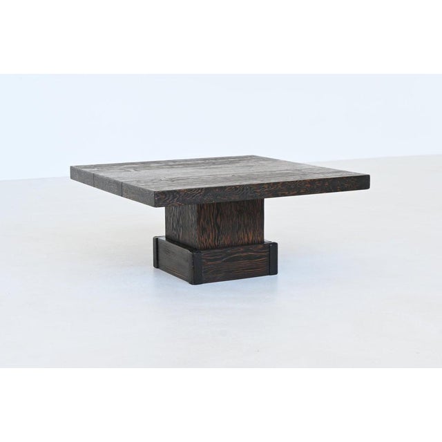Mid-Century Brutalist Square Coffee Table, France, 1970s For Sale - Image 4 of 18