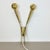Brass theatre wall light sconce Origin: Italy Age: 1950s This modernist light was produced in Italy in the 1950s in Italy....