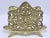 1920s Antique Art Nouveau French Brass Letter Rack / Stationary Holder For Sale - Image 5 of 13