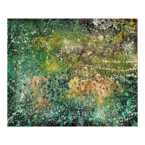 Contemporary Abstract Oil on Canvas "Richgarden" by Reiner Heidorn