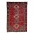 1960s Vintage Persian Shiraz Handmade Red Medallion Wool Rug For Sale