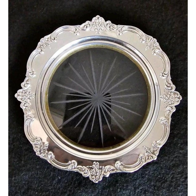 Vintage Sterling Silver and Cut Glass Bon Bon Dish For Sale - Image 6 of 18