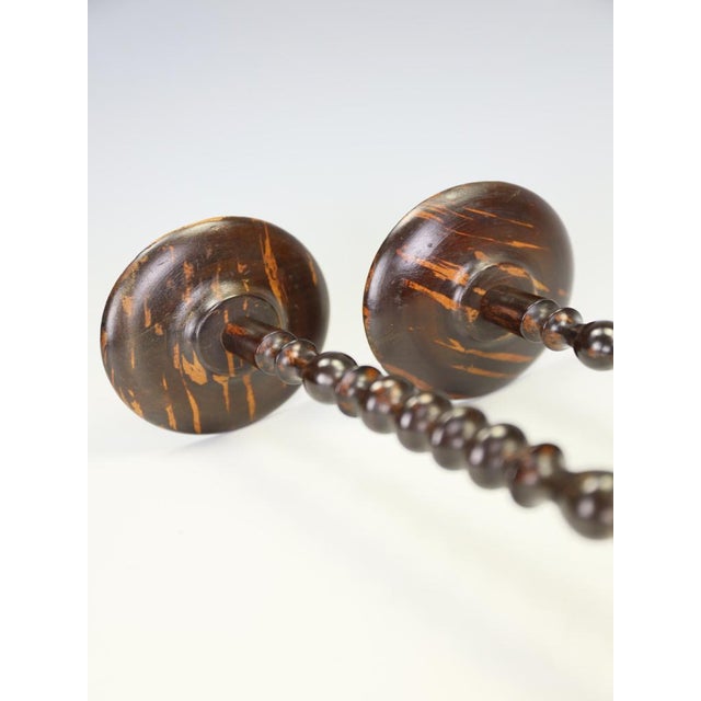 Brown Antique 19th Century Penwork Display Stands, 1890, Set of 2 For Sale - Image 8 of 10