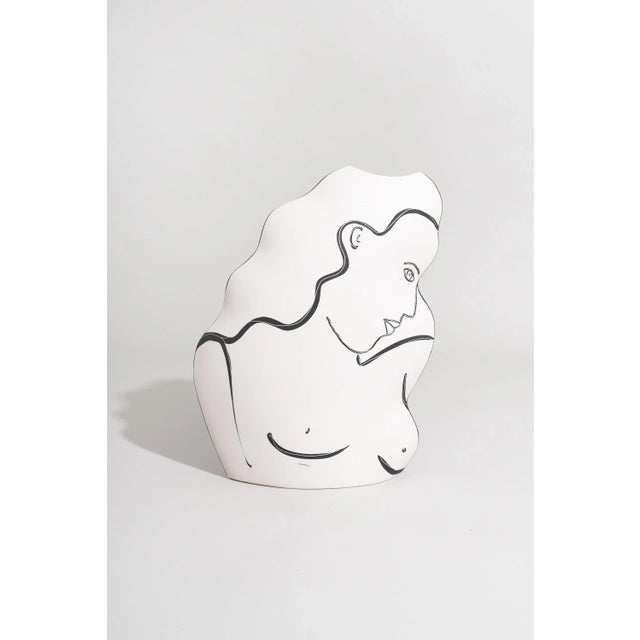 Postmodern 1980s Sculptural Woman Vase For Sale - Image 3 of 5