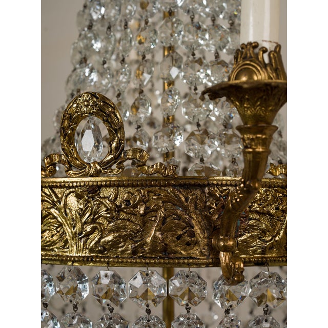 Empire Style Hot Air Balloon 6-Light Chandelier, 1960s For Sale - Image 13 of 14