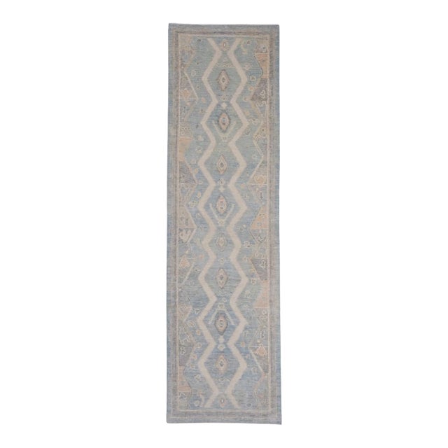 Turkish Oushak Runner Rug 2'9" x 9'7" For Sale