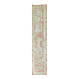 Soft Pink Antique Oushak Runner