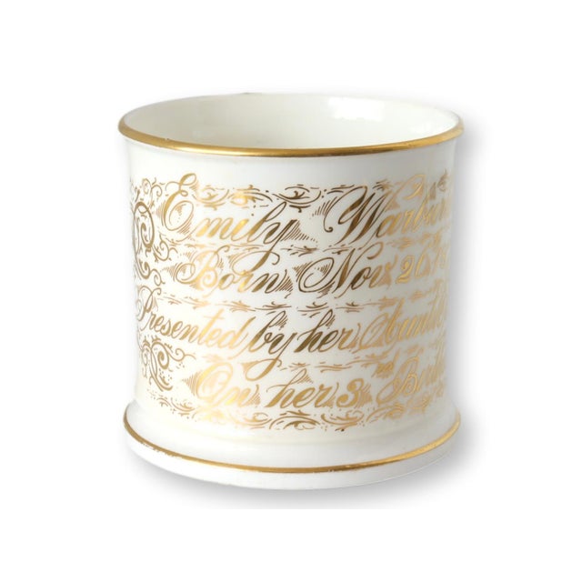 1881 Emily 3rd Birthday Celebration Porcelain Mug For Sale In Los Angeles - Image 6 of 6