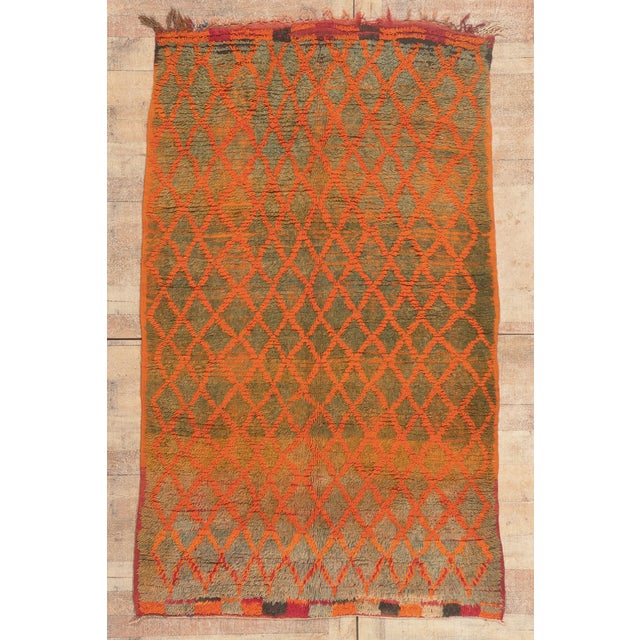 Vintage Boujad Moroccan Rug, 04'07 X 07'05 For Sale - Image 10 of 10