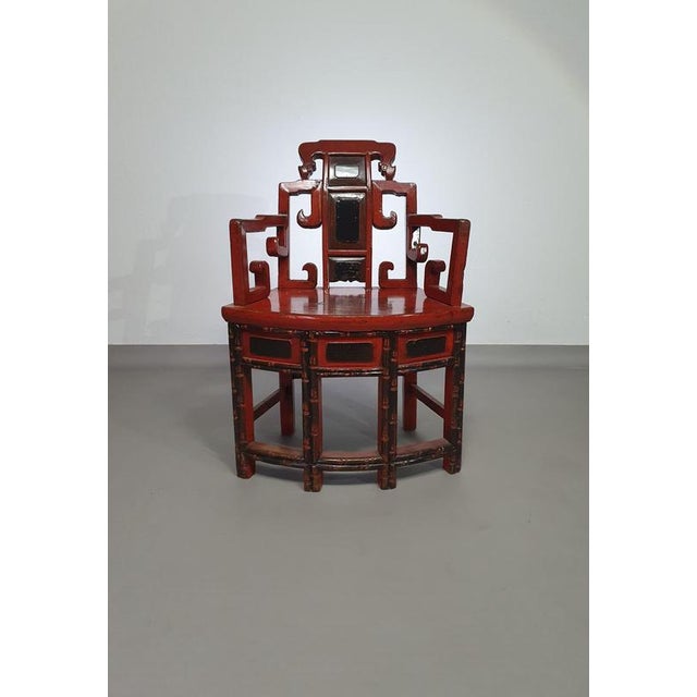 French Chinoiserie Altar Chairs and Side Table, Set of 3 For Sale - Image 15 of 18