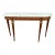 Early 20th Century Table Wood With Brass Details and Marble Top Entryway Console French Style Decor For Sale