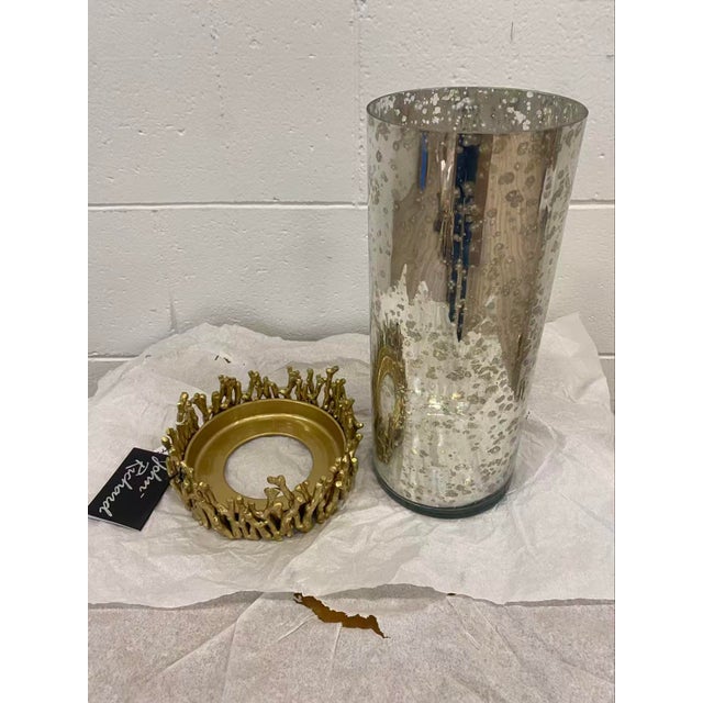 John-Richard Studded in Brass Twigs Candleholder For Sale - Image 4 of 4