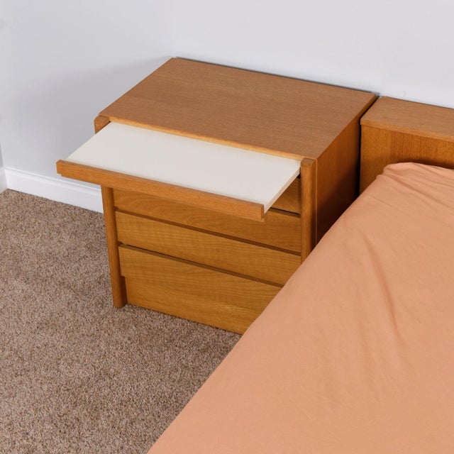 King Size Modern Platform Bed With Adjustable Positions and Nightstands For Sale - Image 6 of 18