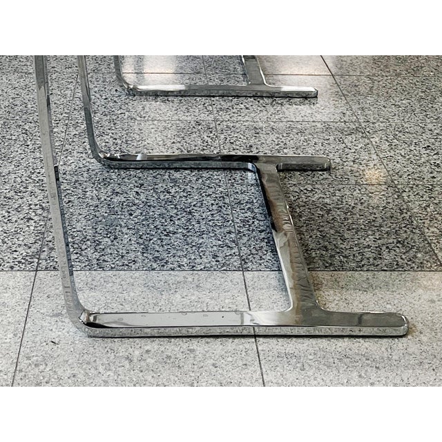 Bauhaus Style Cantilevered Steel Chairs in Pony Skin - A Pair For Sale - Image 14 of 15