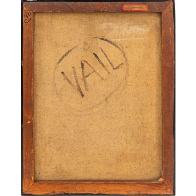 Dorothy Vail Seated Male Figure Oil, Ca. 1924 For Sale - Image 4 of 6