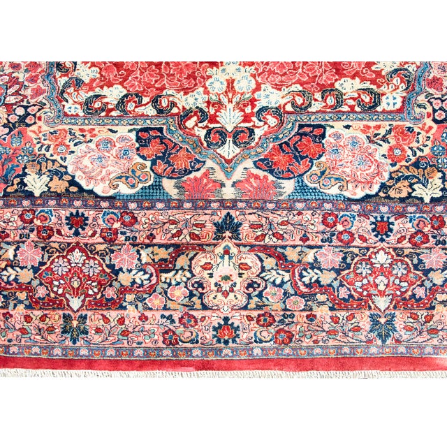 Red Early 20th Century Persian Kazvin Rug For Sale - Image 8 of 16