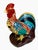A colorful polychrome rooster with highly detailed design. Unsigned. Circa mid 20th century.