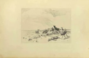 Eugène Burnand, Herd, Etching, Late 19th Century