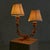 A rare French two-arm table lamp designed by Georges Mathias for Fondica in 1995. Cast in gilt bronze, the branching form...