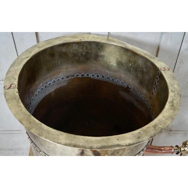 19th Century Antique French Brass and Copper Wine Still, 1880 For Sale - Image 5 of 12