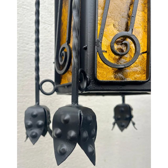 Arts & Crafts Hand-Crafted Pendant Lamp, 1930s For Sale - Image 10 of 11