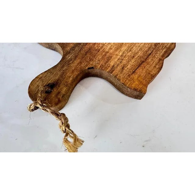 Vintage French Decorative Wooden Board with Hand-Painted Floral Design 1960s For Sale - Image 11 of 12