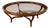 Circular Coffee Table in Caviúna Wood & Glass by Giuseppe Scapinelli, Brazil, 1950s For Sale