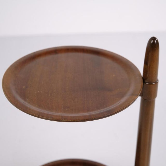 Vintage Walnut Plant Stands by Edmund Jørgensen, 1950s, Set of 2 For Sale - Image 9 of 10