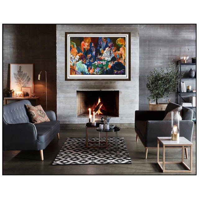 The artwork here, "International Poker", is a wonderful depiction of a crowd gathered around the gaming table, that is...
