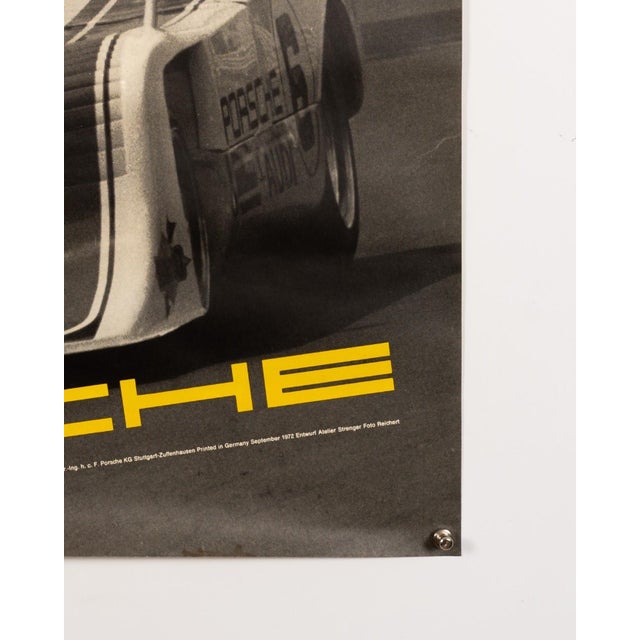 Paper Porsche Road America Can-Am Original Poster by Atelier Strenger, 1972 For Sale - Image 7 of 9