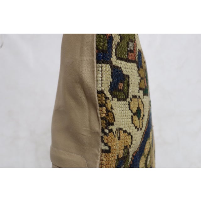 Industrial Traditional Square Turkish Rug Pillow For Sale - Image 3 of 5
